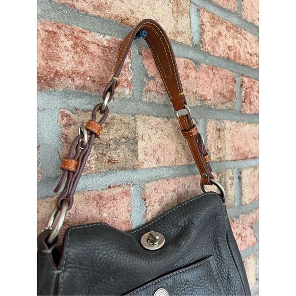 Coach Women's Black Chelsea Pebbled Leather Shoulder Hobo Bag - Picture 5 of 9